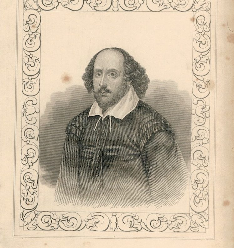 Antique Engraving Print, Shakespeare, London, Tallis, 1830 ca.