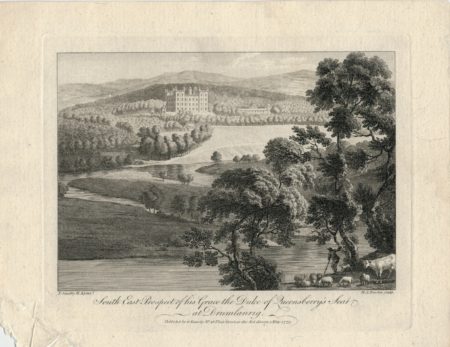 South East Prospect of this Grace the Duke of Qucensberry's Seat at Drumlanrig, 1775