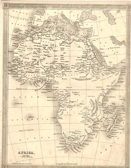 Antique Map, Africa, 1860