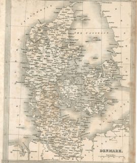 Antique Map, Denmark, 1860 ca.