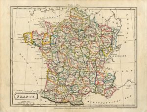 Antique Map, France, 1823
