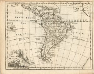 Antique Print, South America,Thomas Jefferys, 1756
