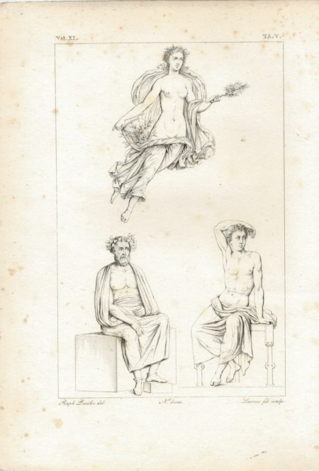 Antique Engraving Print, Pacileo del. Lasinio sculp., 1835