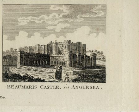 Antique Engraving Print, Beaumaris Castle in Anglesea, 1792