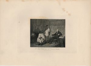 Rare Antique Enraving Print, D.r Adam Clarke and the Priests of Buddha, 1844