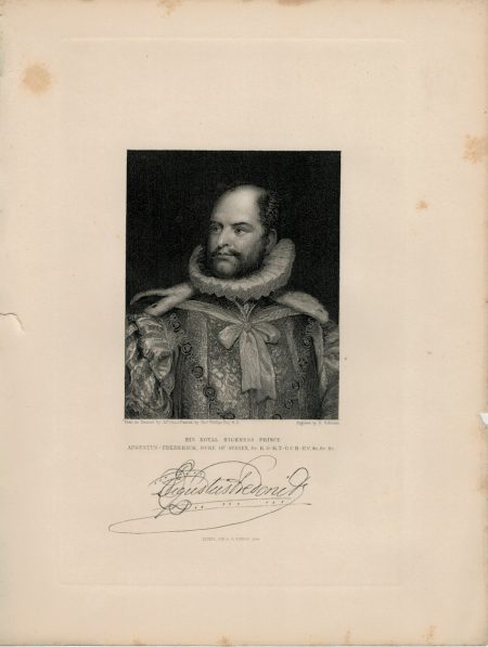 Antique Engraving Print, Augustus Frederick, Duke of Sussex, 1844