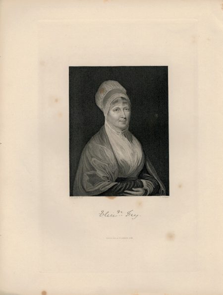 Antique Engraving Print, Woman Portrait, 1844