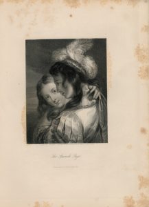 Antique Engraving Print, The Spanish Page, 1844
