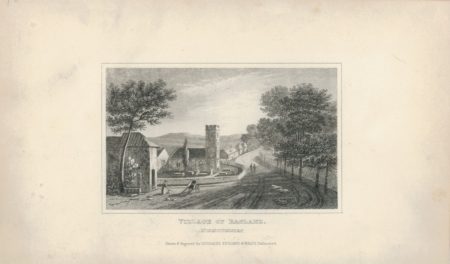Antique Engraving Print, Village of Ragland, Dugdales, 1840