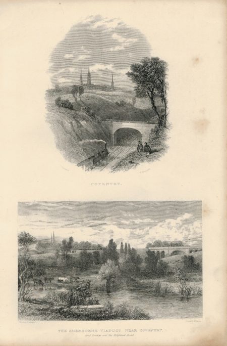 Antique Engraving Print, Coventry, 1870 ca.