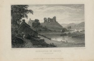 Antique Engraving Print, Newcastle in Emlyn, Cardiganshire, 1831