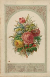 Rare Vintage Print, Each blooming flower its incense brings... 1873