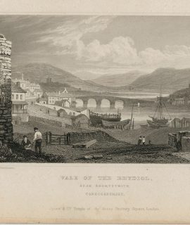 Antique Engraving Print, Vale of the Rhydiol, Cardiganshire, 1831