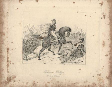 Rare Antique Engraving Print, Ferdinand Philippe, Duke of Orleans, 1855 ca.