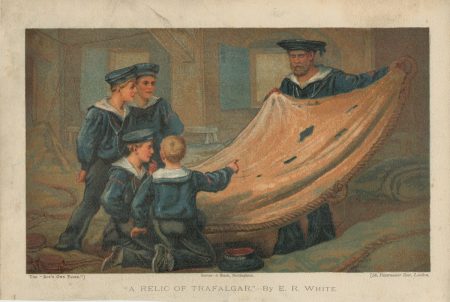 Vintage Print, A relic of Trafalgar by E.R. White, 1875