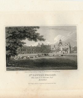 Antique Engraving Print, St.Osyth's Priory, the Seat of F. Nassau, 1818
