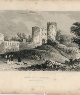 Lot of Antique Engravings Print, Castles, 1830 ca.