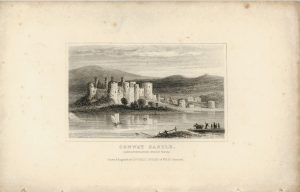 Lot of Antique Engravings Print, Castles, 1830 ca.