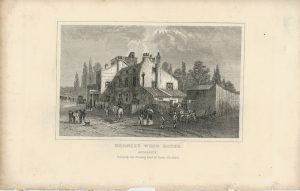 Antique Engraving Print, Hornsey Wood House, Middlesex, 1830 ca.