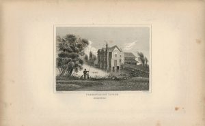 Antique Engraving Print, Farringdon Lodge, 1840