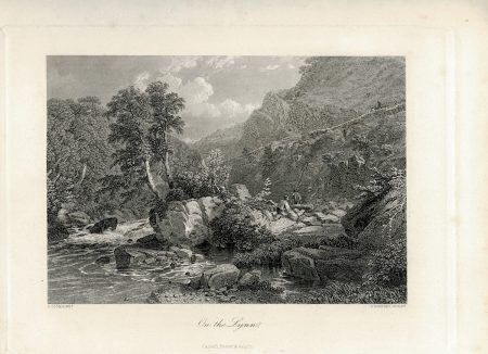 Antique Engraving Print, On the Lynn, Cassell, 1870 ca.