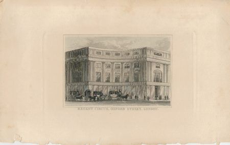 Antique Engraving Print, Regent Circus, 1845