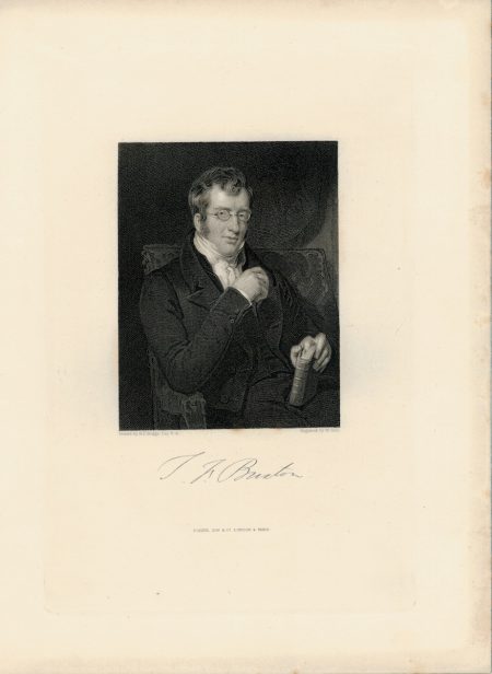 Antique Engraving Print, Portrait by Holl, 1844