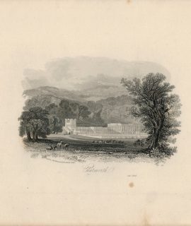Antique Engraving Print, Chatsworth, 1840
