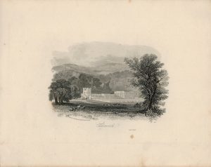 Antique Engraving Print, Chatswoth, 1840