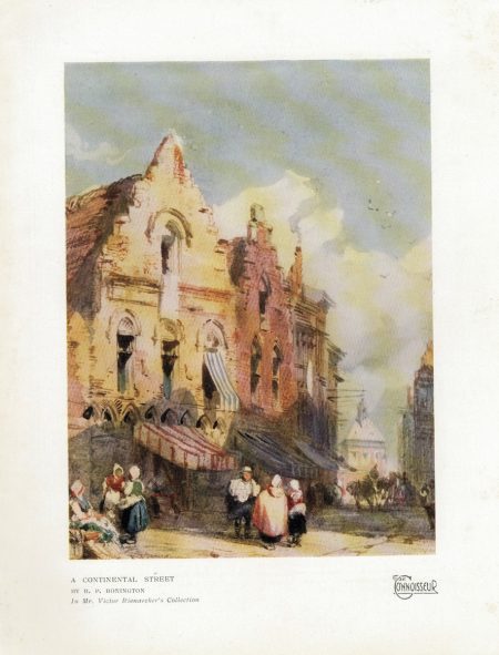 Vintage Print, A Continental Street, by R.P. Bonington, 1923