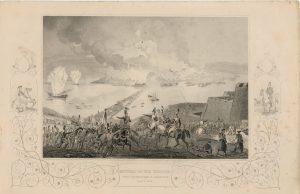 Antique Engraving Print, Retreat of the Russians, 1855