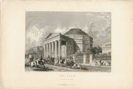 Antique Engraving Print, Coliseum, Regent's Park, 1837