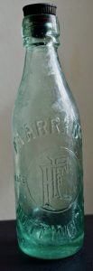 Antique Victorian Glass Bottle of Beer, F. Farrands, Nottingham