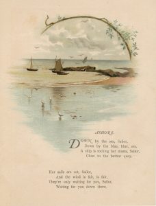 Antique Print, Ashore, 1890 ca.