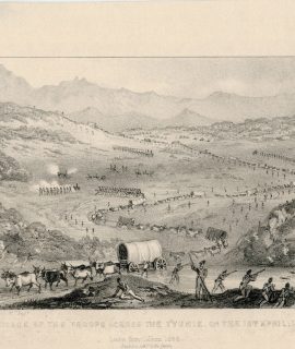 Antique Engraving Print, Passage of the Troops, 1848