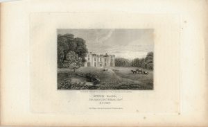 Antique Engraving Print, Hyde Hall, Essex, 1819