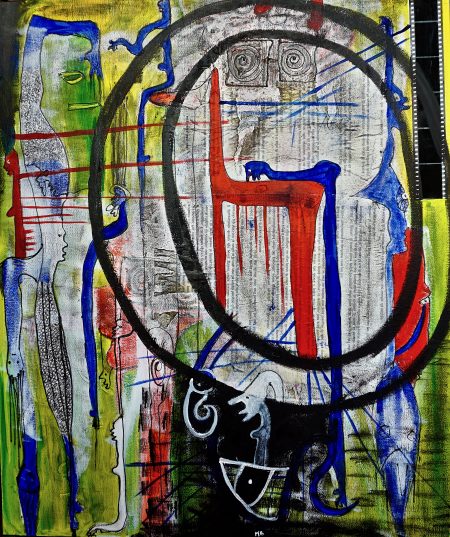 The Divism, mixed media on canvas by Mary Blindflowers©
