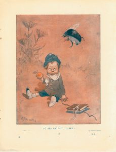 Rare Vintage Print, To Bee or not to Bee? 1908