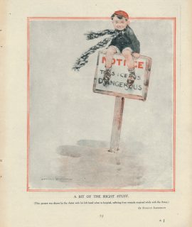 Rare Vintage Print, A Bit of the Right Stuff, 1908