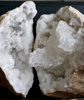 Natural Moroccan Geode White Quartz Crystals