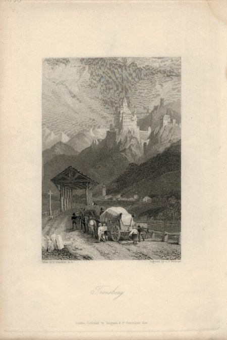 Antique Engraving Print, Tronsberg, 1832