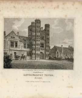 Antique Engraving Print, Later Marney Tower, 1818