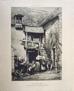 Antique Engraving Print, The Sabot Shop, 1881