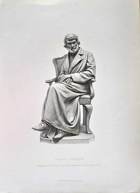 Antique Engraving Print, Thomas Carlyle, 1878
