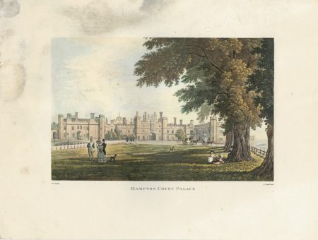 Antique Print, Hampton Court Palace, 1890