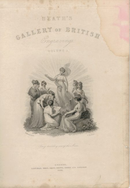 Antique Engraving Print, Heath's Gallery of British Engravings, 1836