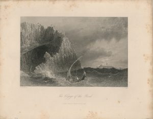 Antique Engraving Print, The Voyage of the Bird, 1845