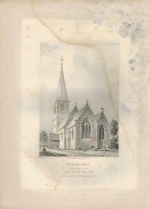 Antique Engraving Print, Peper Hara Church, 1845