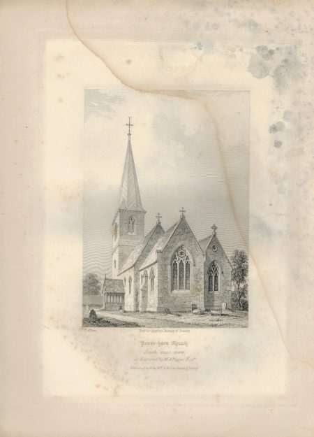 Antique Engraving Print, Peper Hara Church, 1845