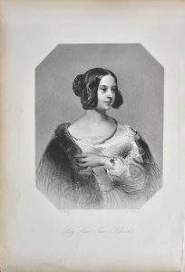 Antique Engraving Print, Lady Anne Jane Howard, 1873